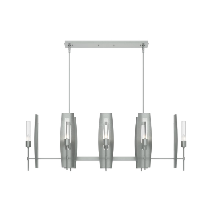 Hubbardton Forge 131080 Passage 8-lt 52" Pendant - Vintage Platinum/Clear Glass