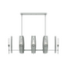 Hubbardton Forge 131080 Passage 8-lt 52" Pendant - Vintage Platinum/Clear Glass