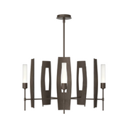 Hubbardton Forge 131081 Passage 5-lt 30" Pendant - Bronze/Frosted Glass