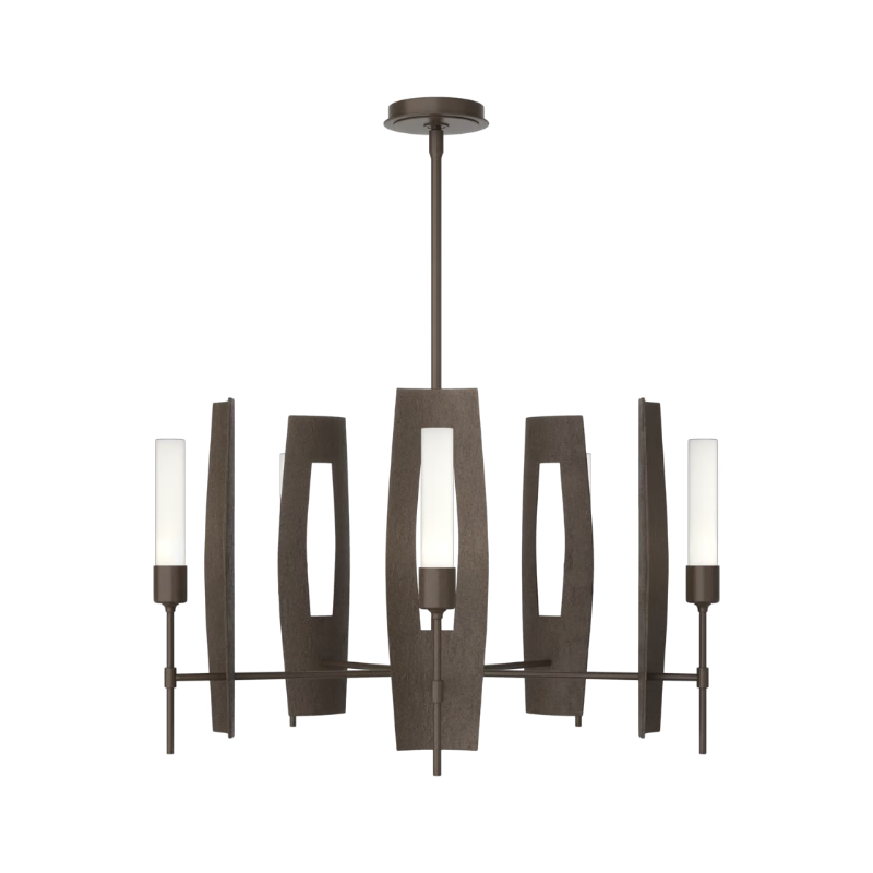Hubbardton Forge 131081 Passage 5-lt 30" Pendant - Bronze/Frosted Glass