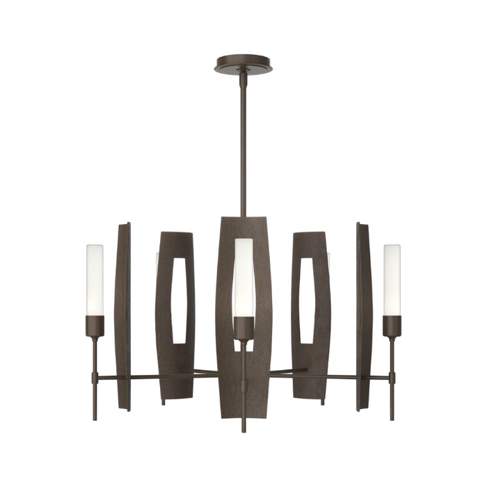 Hubbardton Forge 131081 Passage 5-lt 30" Pendant - Bronze/Frosted Glass