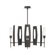 Hubbardton Forge 131081 Passage 5-lt 30" Pendant - Dark Smoke/Frosted Glass