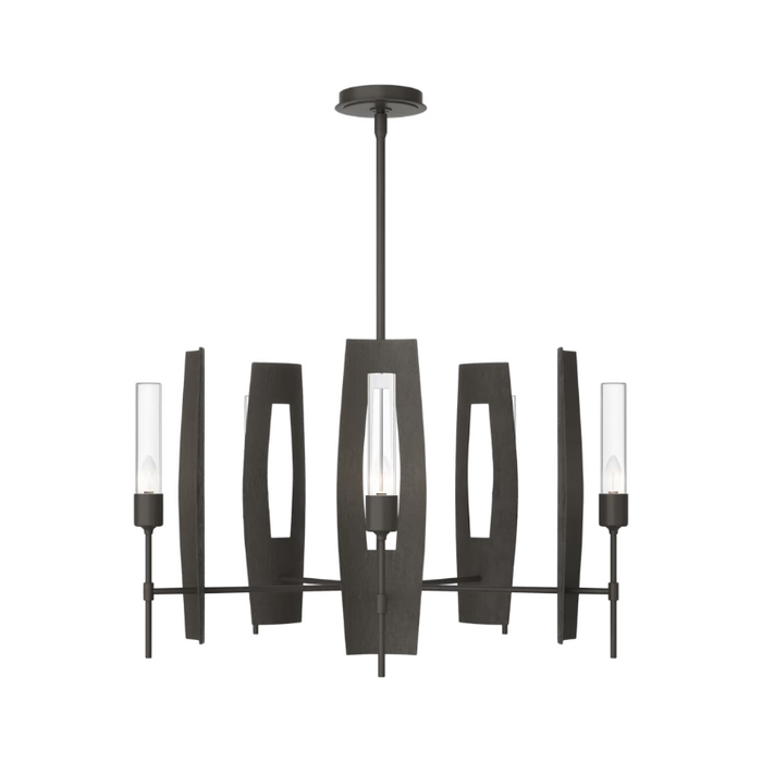 Hubbardton Forge 131081 Passage 5-lt 30" Pendant - Dark Smoke/Clear Glass