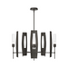 Hubbardton Forge 131081 Passage 5-lt 30" Pendant - Dark Smoke/Clear Glass