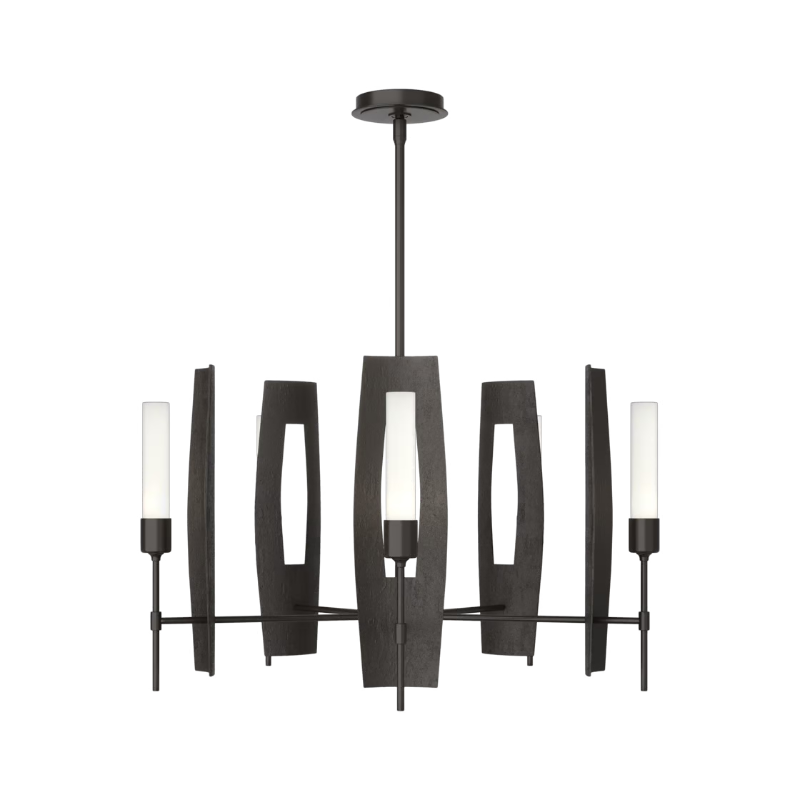Hubbardton Forge 131081 Passage 5-lt 30" Pendant - Oil Rubbed Bronze/Frosted Glass