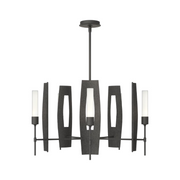 Hubbardton Forge 131081 Passage 5-lt 30" Pendant - Natural Iron/Frosted Glass