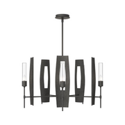 Hubbardton Forge 131081 Passage 5-lt 30" Pendant - Natural Iron/Clear Glass