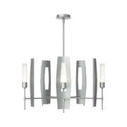 Hubbardton Forge 131081 Passage 5-lt 30" Pendant - Vintage Platinum/Frosted Glass