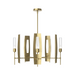 Hubbardton Forge 131081 Passage 5-lt 30" Pendant - Modern Brass/Clear Glass