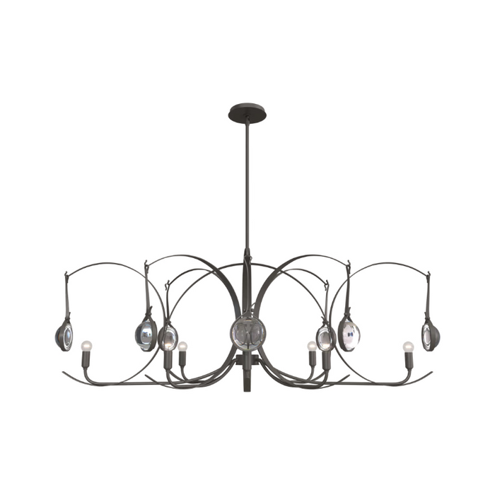 Hubbardton Forge 131085 Optic 8-lt 51" Pendant - Dark Smoke