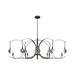 Hubbardton Forge 131085 Optic 8-lt 51" Pendant - Dark Smoke