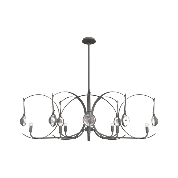 Hubbardton Forge 131085 Optic 8-lt 51" Pendant - Natural Iron
