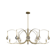 Hubbardton Forge 131085 Optic 8-lt 51" Pendant - Modern Brass