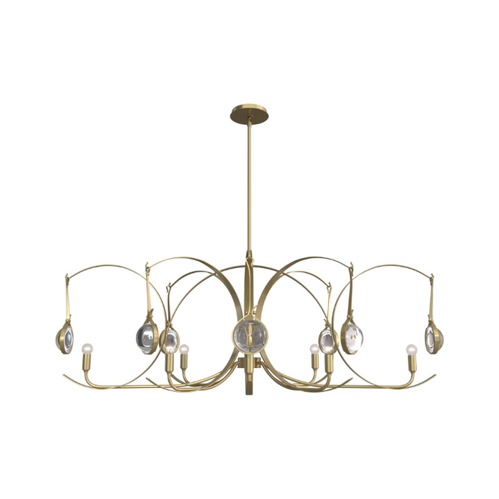 Hubbardton Forge 131085 Optic 8-lt 51" Pendant - Modern Brass