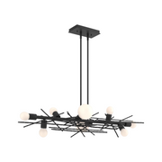 Hubbardton Forge 131087 Brindille 8-lt 54" Linear Pendant - Black