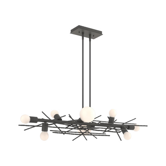 Hubbardton Forge 131087 Brindille 8-lt 54" Linear Pendant - Natural Iron