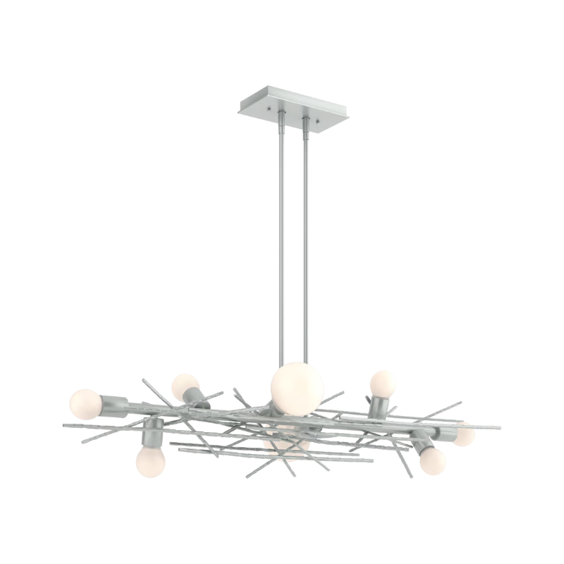 Hubbardton Forge 131087 Brindille 8-lt 54" Linear Pendant - Vintage Platinum