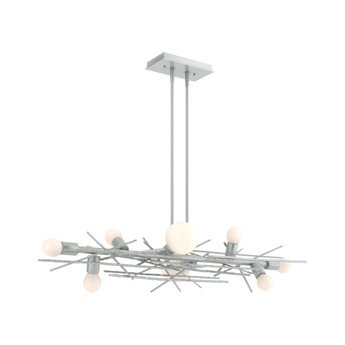 Hubbardton Forge 131087 Brindille 8-lt 54" Linear Pendant - Vintage Platinum