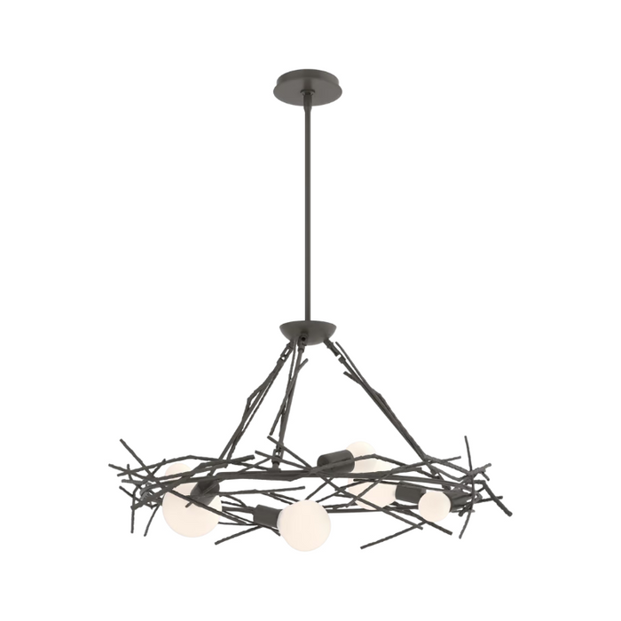 Hubbardton Forge 131088 Brindille 6-lt 37" Pendant - Dark Smoke