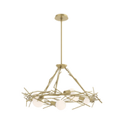 Hubbardton Forge 131088 Brindille 6-lt 37" Pendant - Modern Brass