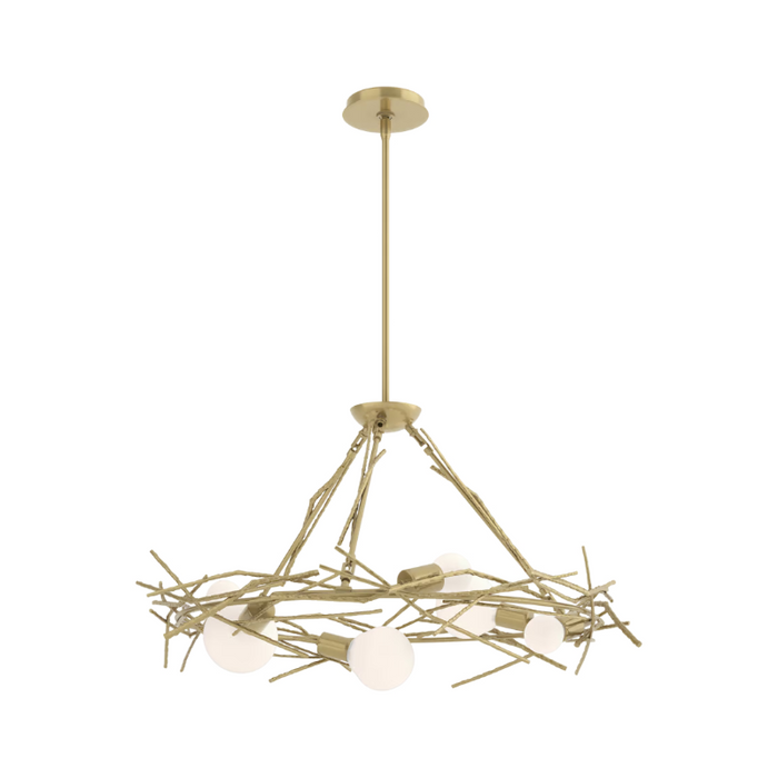 Hubbardton Forge 131088 Brindille 6-lt 37" Pendant - Modern Brass