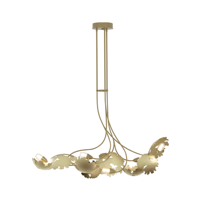 Hubbardton Forge 131097 Pangea 6-lt 48" Linear Pendant - Modern Brass