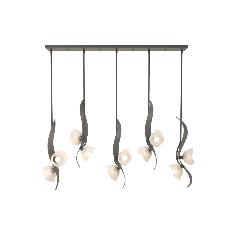 Hubbardton Forge 131098 Mika 10-lt 54" Pendant - Natural Iron