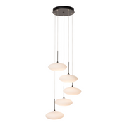 Hubbardton Forge 131146 Clouds 5-lt 20" LED Pendant - Dark Smoke