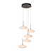 Hubbardton Forge 131146 Clouds 5-lt 20" LED Pendant - Dark Smoke