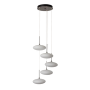 Hubbardton Forge 131146 Clouds 5-lt 20" LED Pendant - Dark Smoke