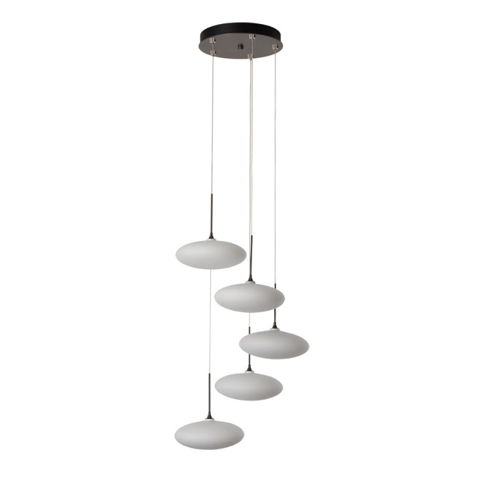 Hubbardton Forge 131146 Clouds 5-lt 20" LED Pendant - Dark Smoke