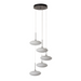 Hubbardton Forge 131146 Clouds 5-lt 20" LED Pendant - Dark Smoke