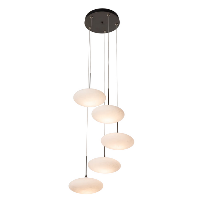 Hubbardton Forge 131146 Clouds 5-lt 20" LED Pendant - Dark Smoke