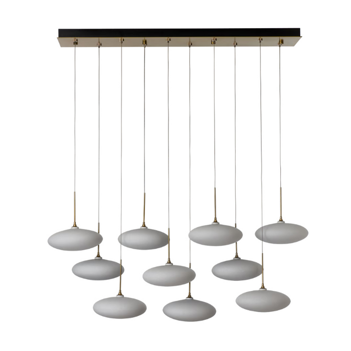 Hubbardton Forge 131148 Clouds 10-lt 48" LED Pendant - Modern Brass