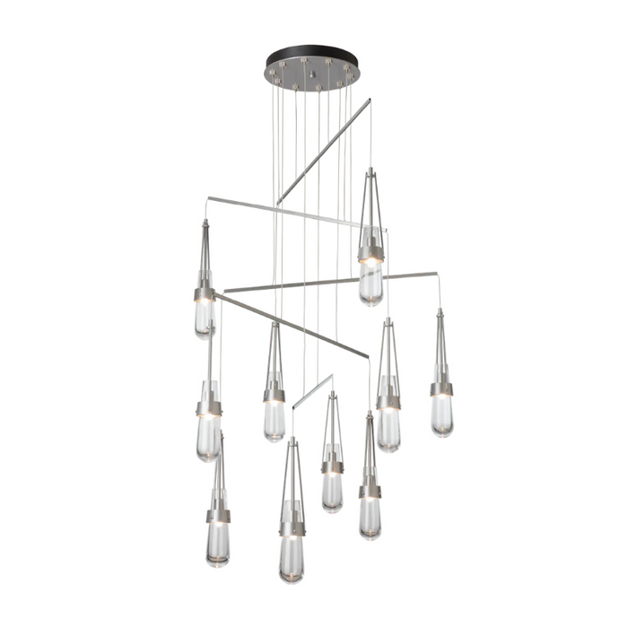 Hubbardton Forge 131149 Link 10-lt 35" LED Pendant - Vintage Platinum
