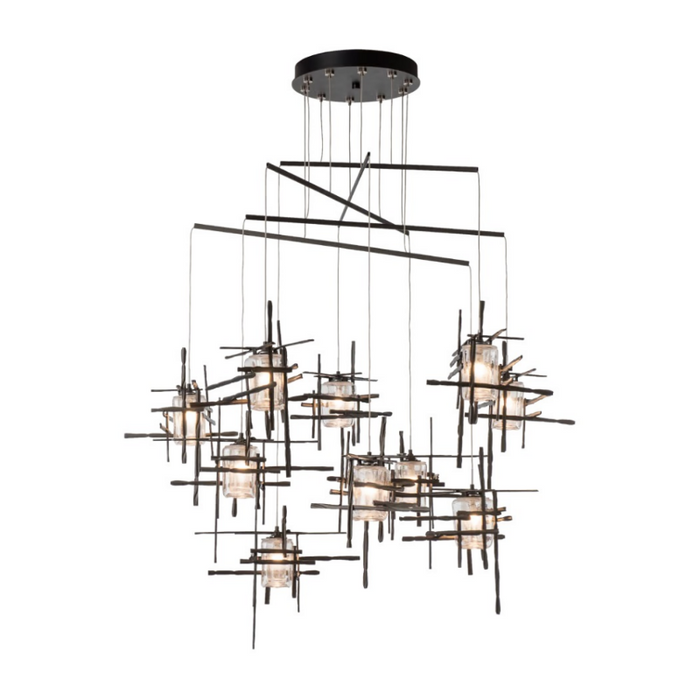Hubbardton Forge 131156 Tura 10-lt 49" LED Pendant - Oil Rubbed Bronze