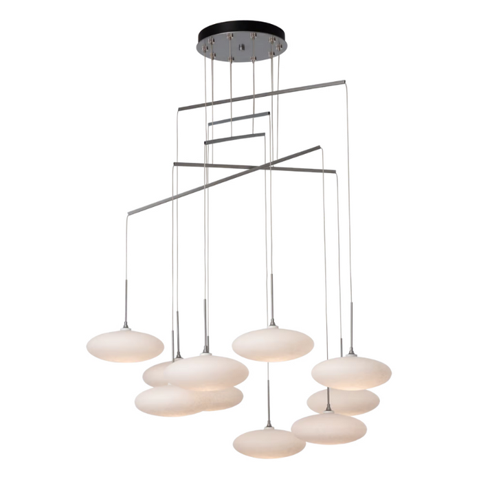 Hubbardton Forge 131157 Clouds 10-lt 42" LED Pendant - Vintage Platinum
