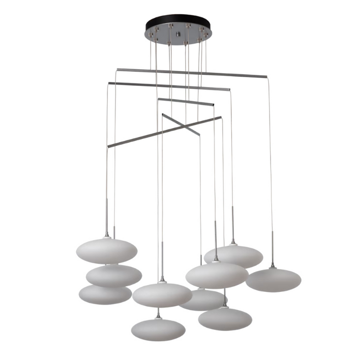 Hubbardton Forge 131157 Clouds 10-lt 42" LED Pendant - Vintage Platinum