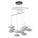 Hubbardton Forge 131157 Clouds 10-lt 42" LED Pendant - Vintage Platinum