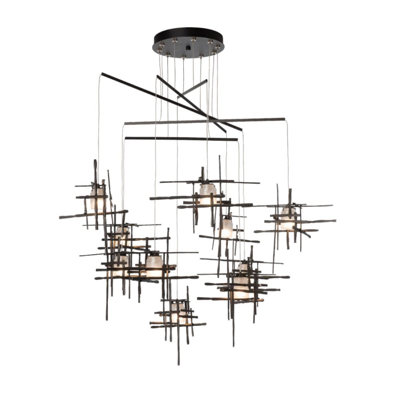Hubbardton Forge 131160 Tura 10-lt 49" LED Pendant - Oil Rubbed Bronze