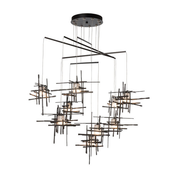 Hubbardton Forge 131160 Tura 10-lt 49" LED Pendant - Oil Rubbed Bronze