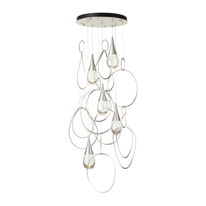 Hubbardton Forge 131161 Lyric 5-lt 31" LED Round Pendant - Sterling
