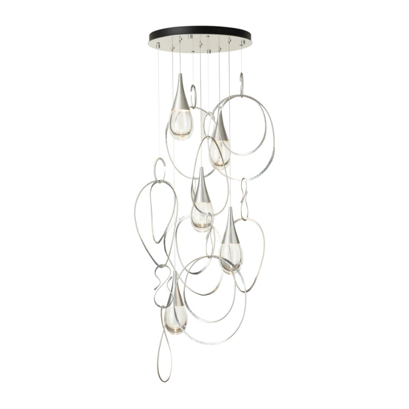 Hubbardton Forge 131161 Lyric 5-lt 31" LED Round Pendant - Sterling