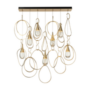 Hubbardton Forge 131162 Lyric 7-lt 52" LED Linear Pendant - Modern Brass