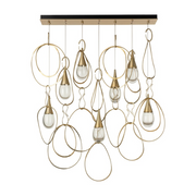 Hubbardton Forge 131162 Lyric 7-lt 52" LED Linear Pendant - Modern Brass