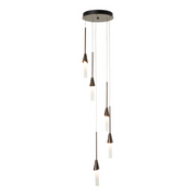 Hubbardton Forge 131163 Lilium 5-lt 12" LED Round Pendant - Bronze
