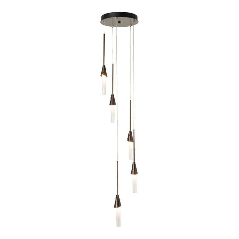 Hubbardton Forge 131163 Lilium 5-lt 12" LED Round Pendant - Bronze