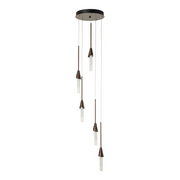Hubbardton Forge 131163 Lilium 5-lt 12" LED Round Pendant - Bronze