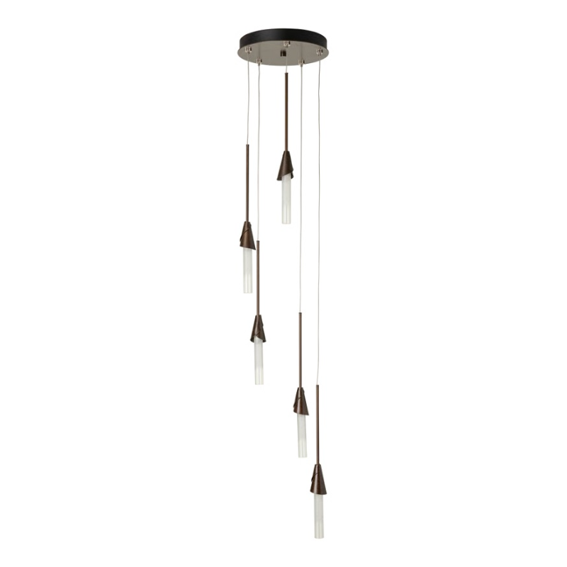 Hubbardton Forge 131163 Lilium 5-lt 12" LED Round Pendant - Bronze