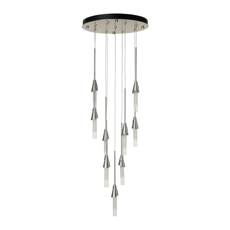 Hubbardton Forge 131164 Lilium 9-lt 21" LED Round Pendant - Sterling